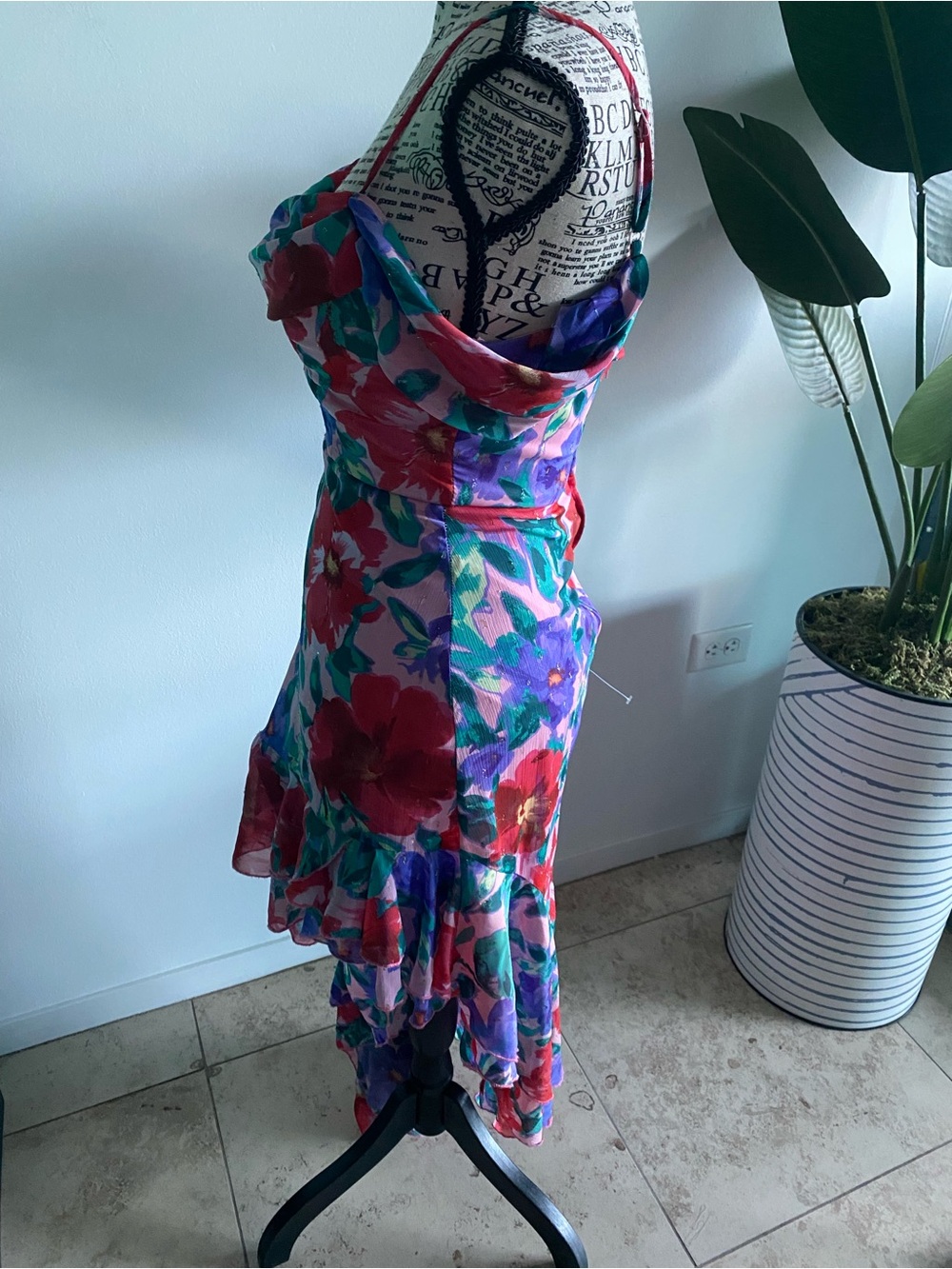 Gorgeous Colorful High-Low Ruffle Dress! - Picture 5 of 13